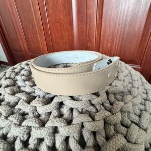 Tan Painted Leather Belt